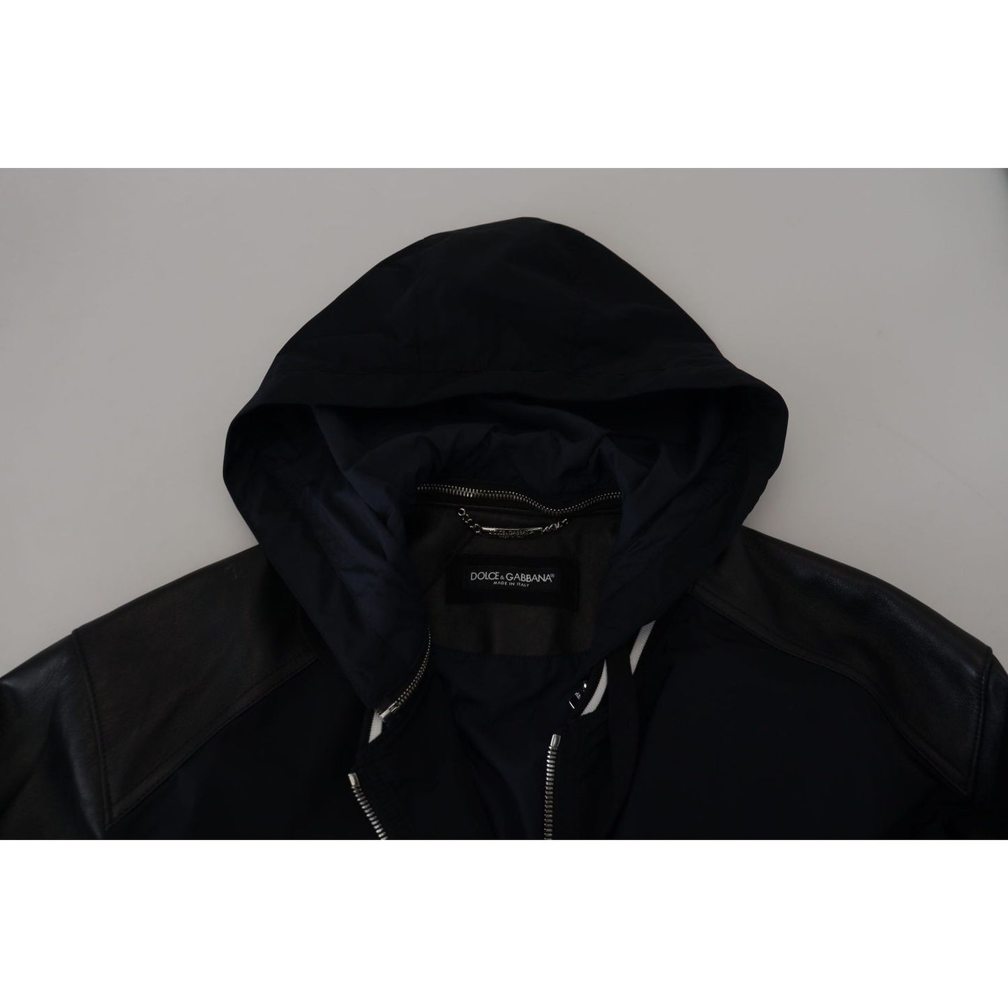 Dolce & Gabbana Black Polyester Hooded Blouson Coat Jacket JKT3339- 50
