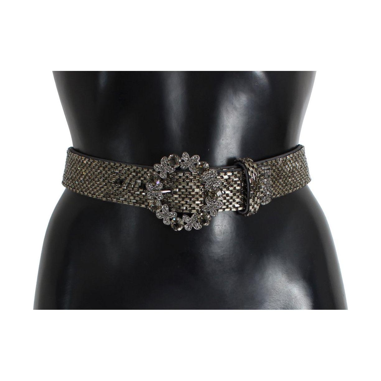 Dolce & Gabbana Crystal Buckle Sequined Waist Belt SIG13761-1