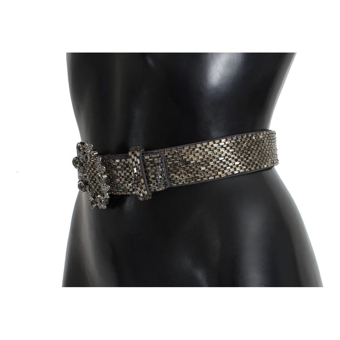 Dolce & Gabbana Crystal Buckle Sequined Waist Belt SIG13761-1