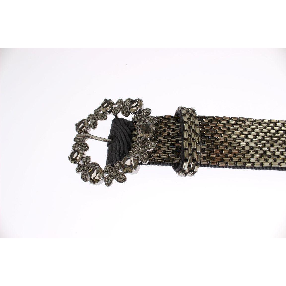 Dolce & Gabbana Crystal Buckle Sequined Waist Belt SIG13761-1