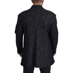 Dolce & Gabbana Black Wool Double Breasted Coat Men Jacket JKT3342- 52