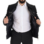 Dolce & Gabbana Black Wool Collared Full Zip Jacket JKT3356- 52