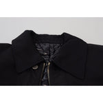 Dolce & Gabbana Black Wool Collared Full Zip Jacket JKT3356- 52