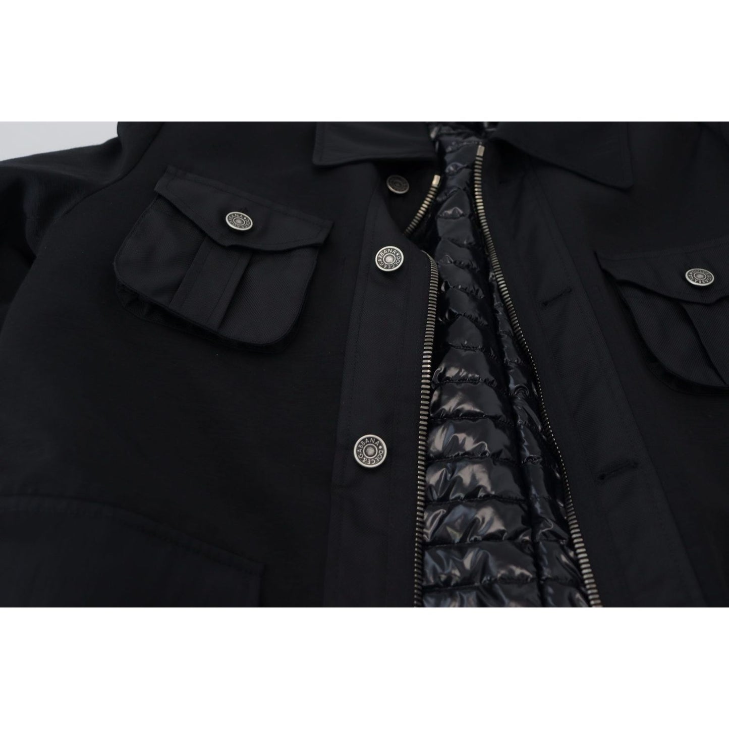Dolce & Gabbana Black Wool Collared Full Zip Jacket JKT3356- 52