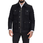 Dolce & Gabbana Black Wool Collared Full Zip Jacket JKT3356- 52