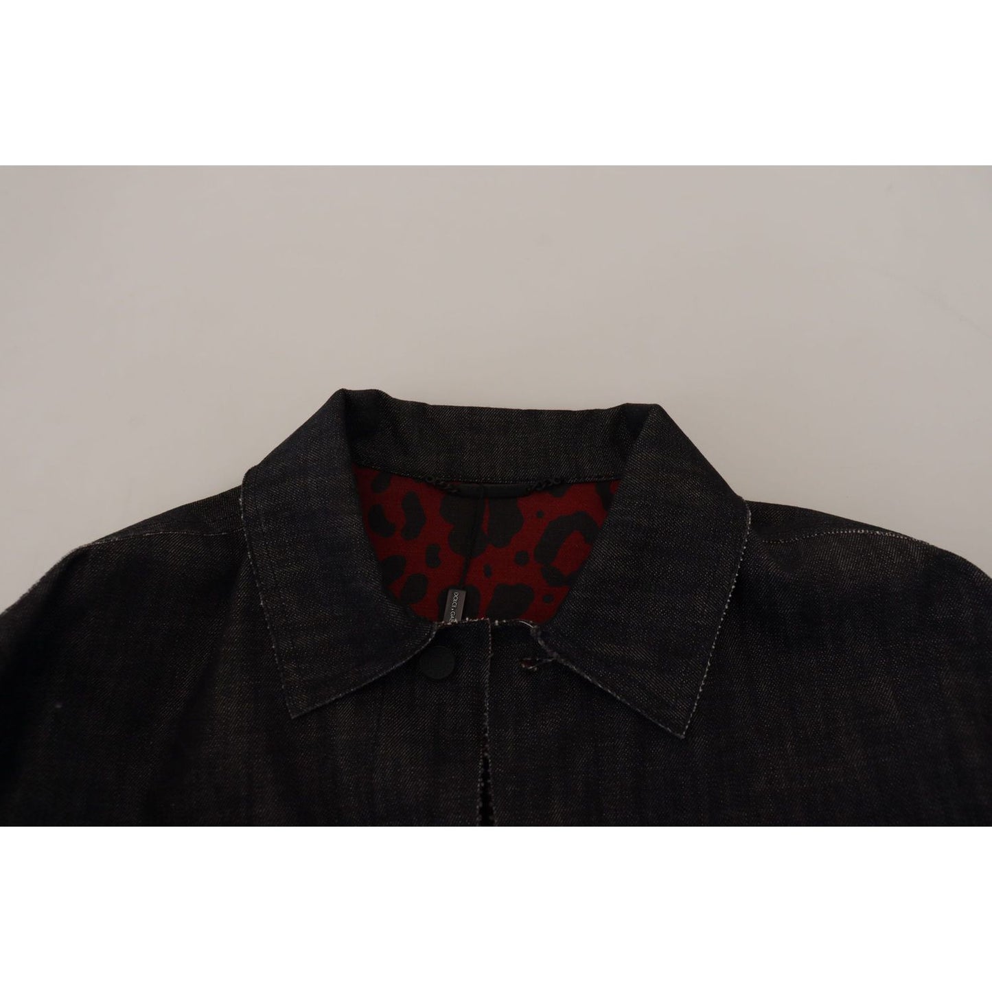 Dolce & Gabbana Black Cotton Full Button Denim Jacket JKT3364- 50