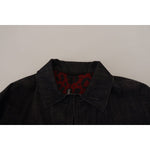 Dolce & Gabbana Black Cotton Full Button Denim Jacket JKT3364- 50