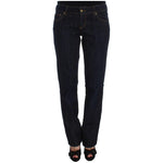 Cavalli Blue Cotton Straight Fit Stretch Jeans SIG32384-3