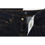Cavalli Blue Cotton Straight Fit Stretch Jeans SIG32384-3