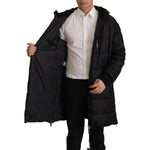 Dolce & Gabbana Black Nylon Hooded Parka Coat Winter Jacket JKT3369- 46