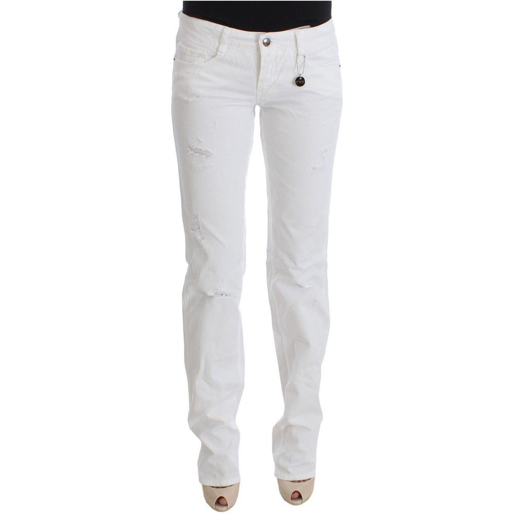 Costume National White Cotton Slim Fit Denim Bootcut Jeans SIG30112-4