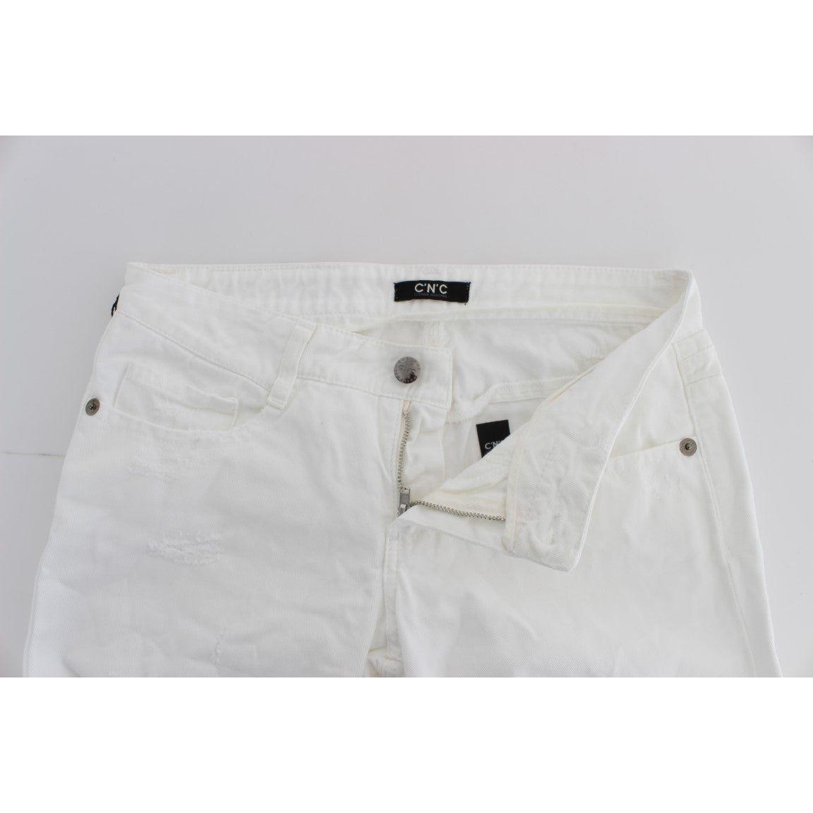 Costume National White Cotton Slim Fit Denim Bootcut Jeans SIG30112-4