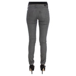 Costume National Gray Cotton Blend Slim Fit Jeans SIG30113-1