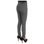 Costume National Gray Cotton Blend Slim Fit Jeans SIG30113-1