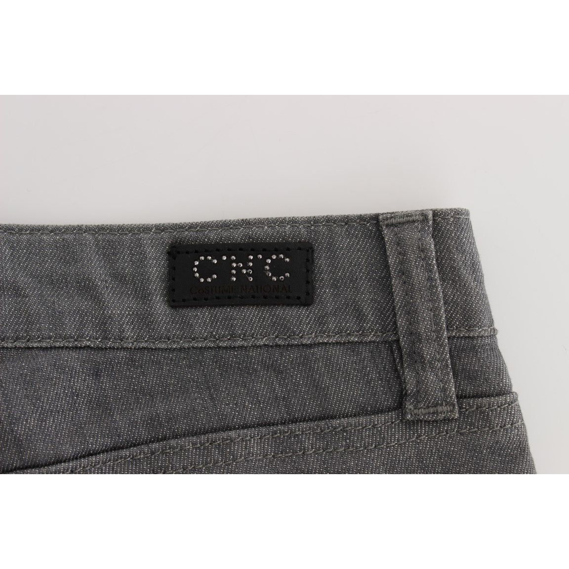 Costume National Gray Cotton Blend Slim Fit Jeans SIG30113-1