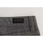 Costume National Gray Cotton Blend Slim Fit Jeans SIG30113-1