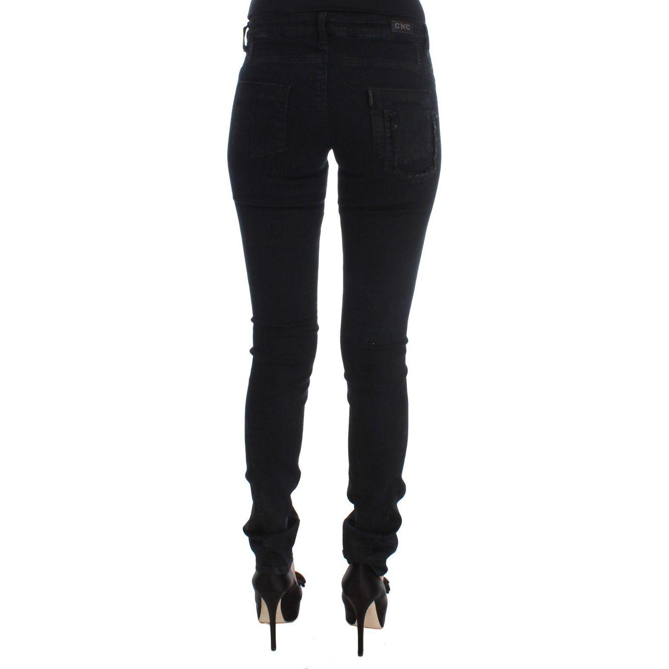 Costume National Black Cotton Slim Fit Denim Jeans SIG30115-1