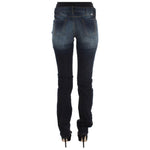 Costume National Blue Cotton Slim Fit Bootcut Jeans SIG30198-1