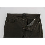 Costume National Green Cotton Blend Slim Fit Jeans SIG32577-1