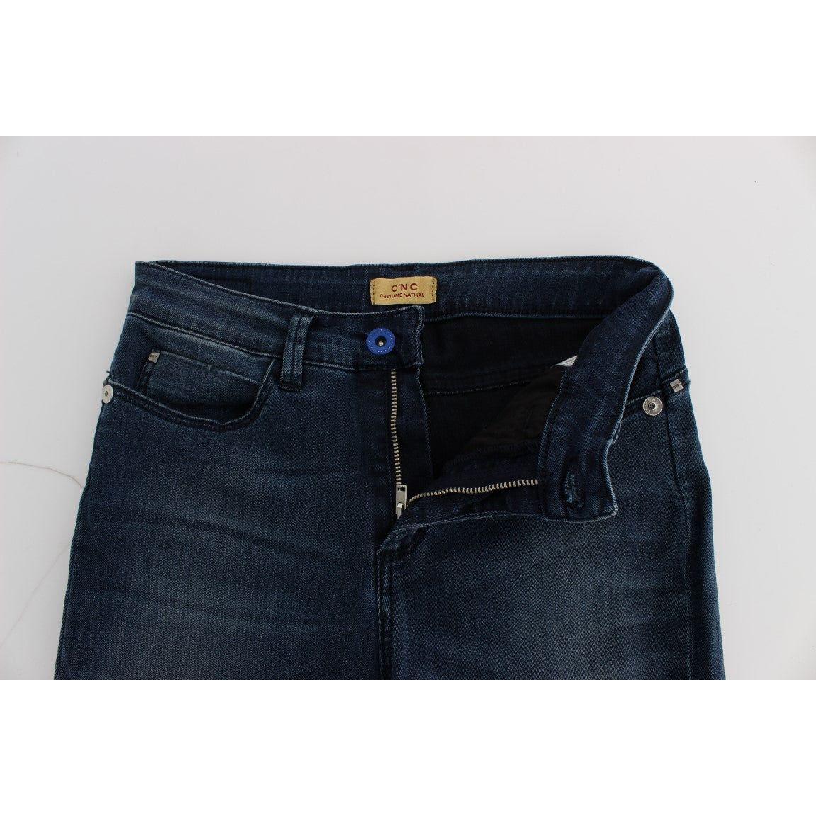 Costume National Blue Cotton Blend Slim Fit Jeans SIG32578-1