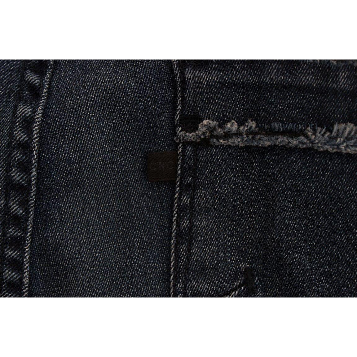 Costume National Blue Cotton Blend Slim Fit Jeans SIG32578-1