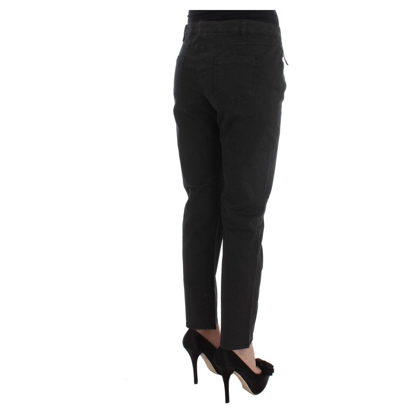 Costume National Black Cotton Capri Cropped Denim Jeans SIG32587-1