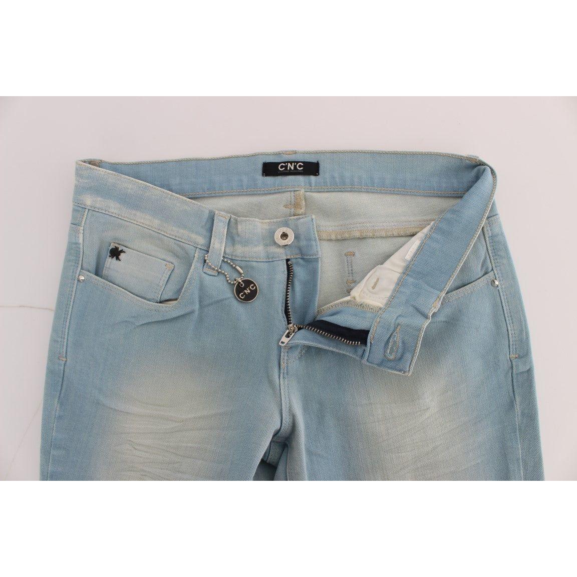 Costume National Blue Cotton Blend Super Slim Fit Jeans SIG32592-1