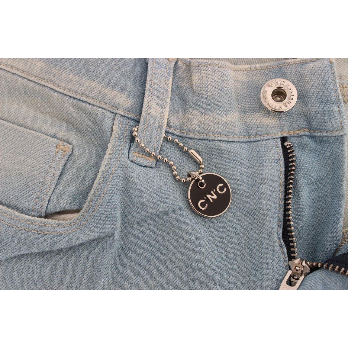 Costume National Blue Cotton Blend Super Slim Fit Jeans SIG32592-1
