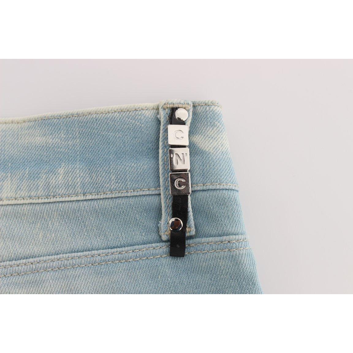Costume National Blue Cotton Blend Super Slim Fit Jeans SIG32592-1