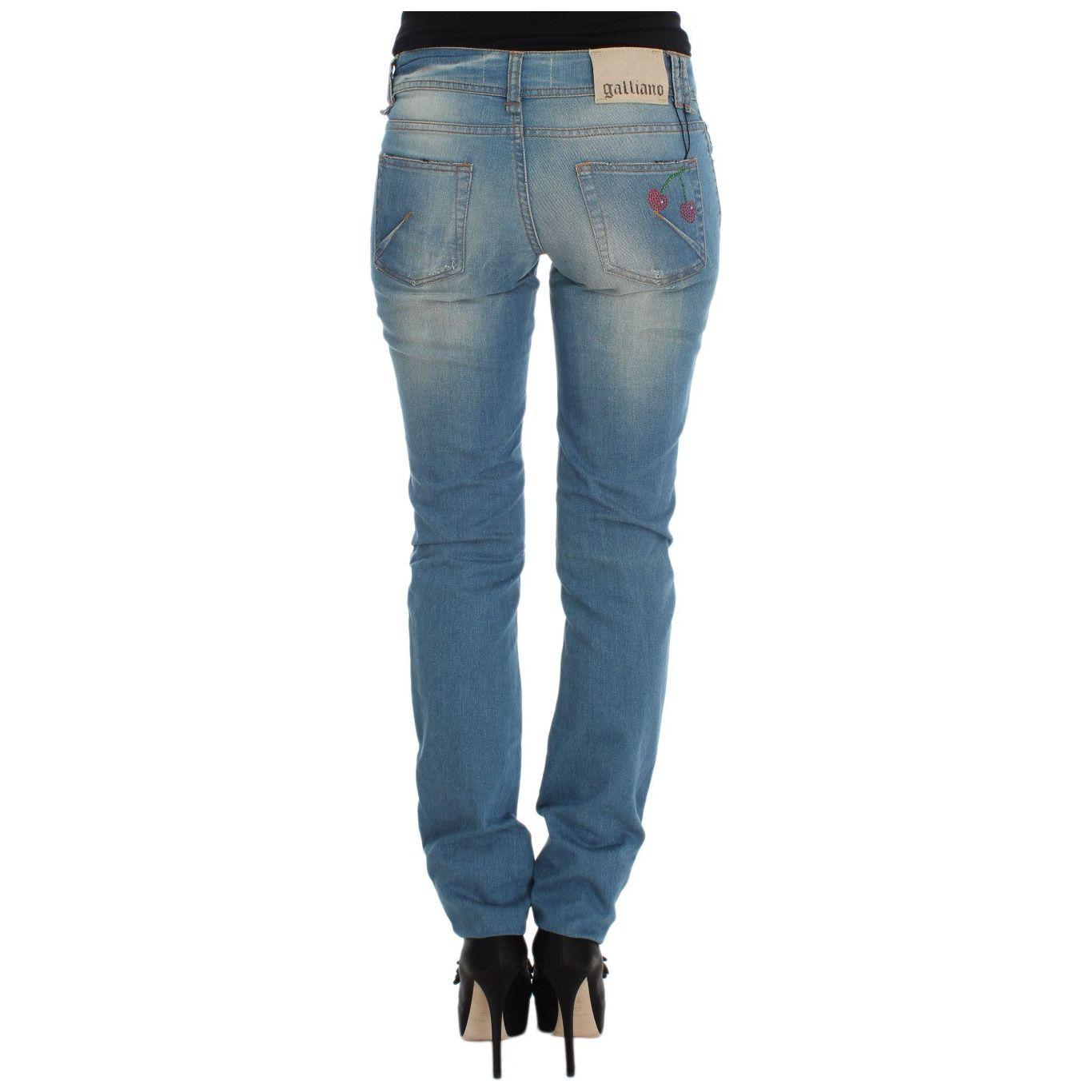 John Galliano Blue Wash Cotton Blend Slim Fit Jeans SIG30159-2
