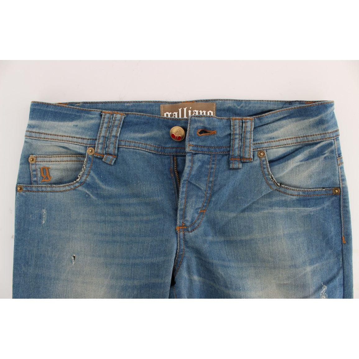 John Galliano Blue Wash Cotton Blend Slim Fit Jeans SIG30159-2