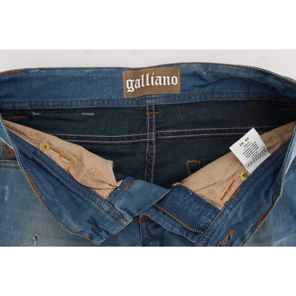 John Galliano Blue Wash Cotton Blend Slim Fit Jeans SIG30159-2