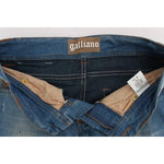 John Galliano Blue Wash Cotton Blend Slim Fit Jeans SIG30159-2