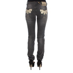 John Galliano Gray Wash Cotton Blend Slim Fit Stretch Jeans SIG30178-4