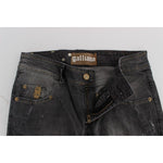 John Galliano Gray Wash Cotton Blend Slim Fit Stretch Jeans SIG30178-4