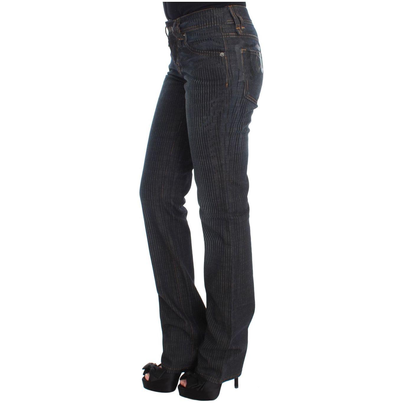 John Galliano Blue Wash Cotton Blend Slim Fit Bootcut Jeans SIG30194-6