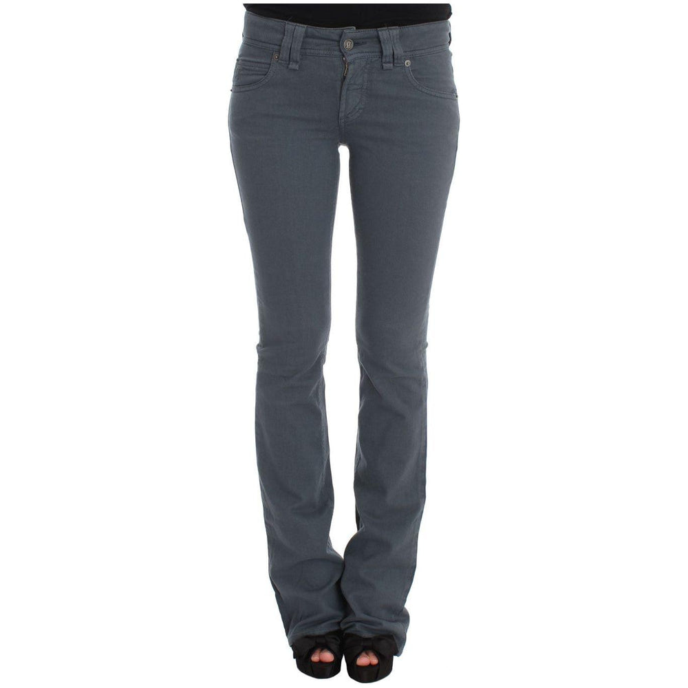 John Galliano Blue Cotton Blend Slim Fit Bootcut Jeans SIG30205-2