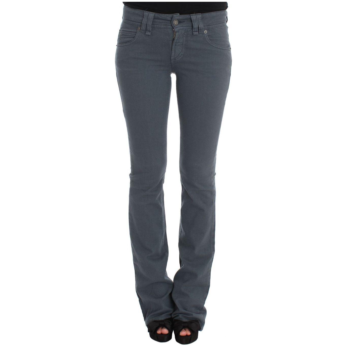John Galliano Blue Cotton Blend Slim Fit Bootcut Jeans SIG30205-2