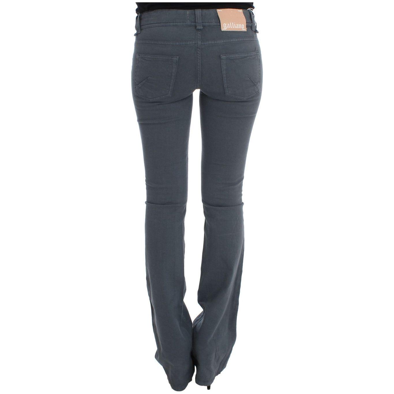John Galliano Blue Cotton Blend Slim Fit Bootcut Jeans SIG30205-2