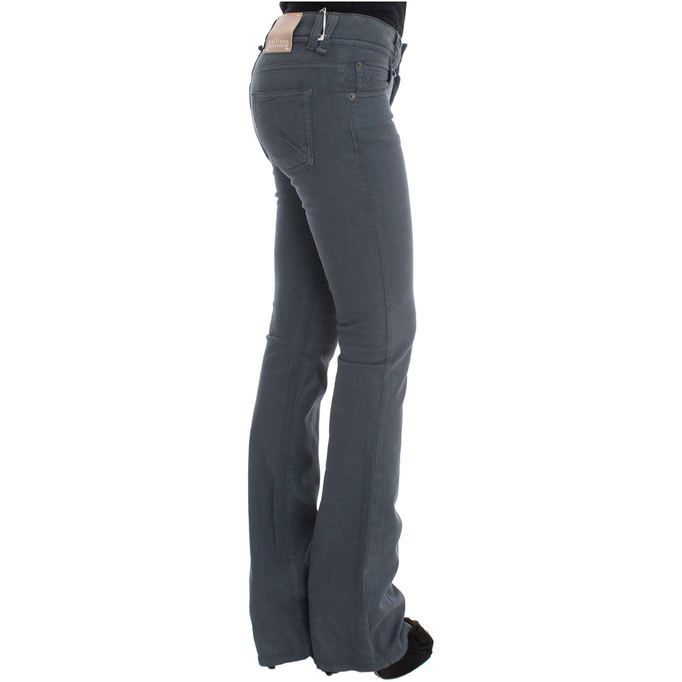 John Galliano Blue Cotton Blend Slim Fit Bootcut Jeans SIG30205-2