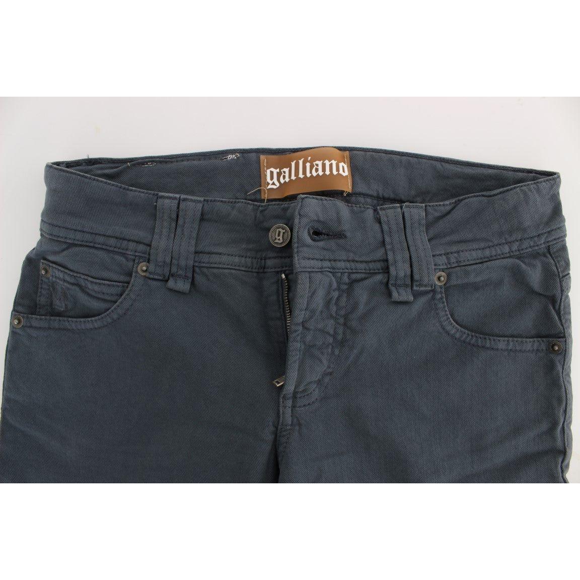 John Galliano Blue Cotton Blend Slim Fit Bootcut Jeans SIG30205-2