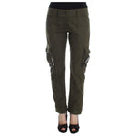 Ermanno Scervino Green Wool Blend Loose Fit Cargo Pants SIG30296-3