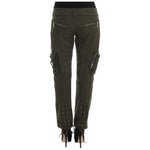 Ermanno Scervino Green Wool Blend Loose Fit Cargo Pants SIG30296-3