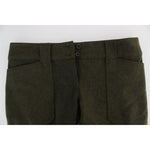 Ermanno Scervino Green Wool Blend Loose Fit Cargo Pants SIG30296-3