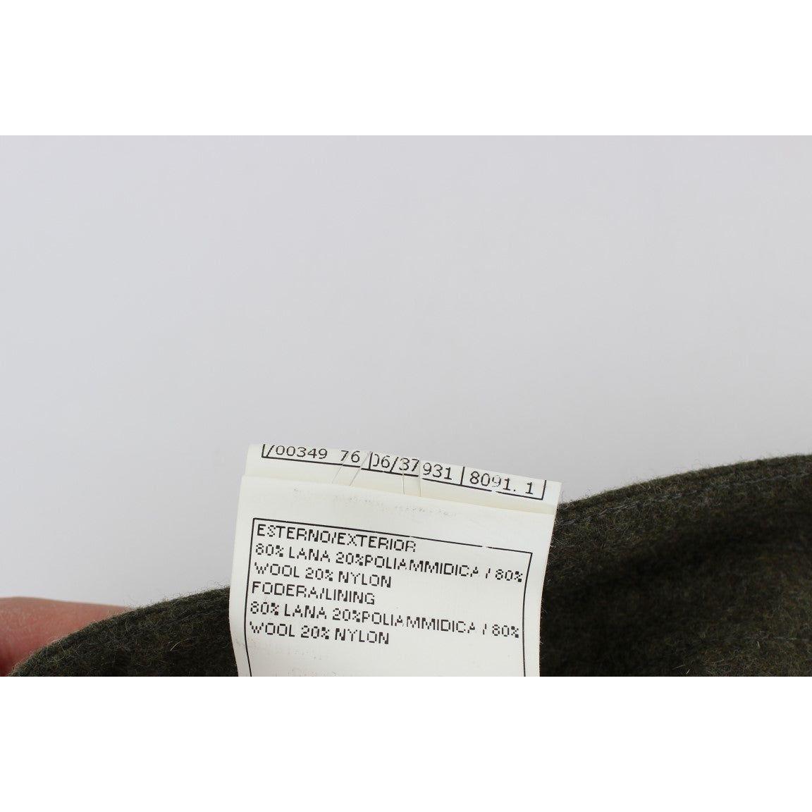 Ermanno Scervino Green Wool Blend Loose Fit Cargo Pants SIG30296-3