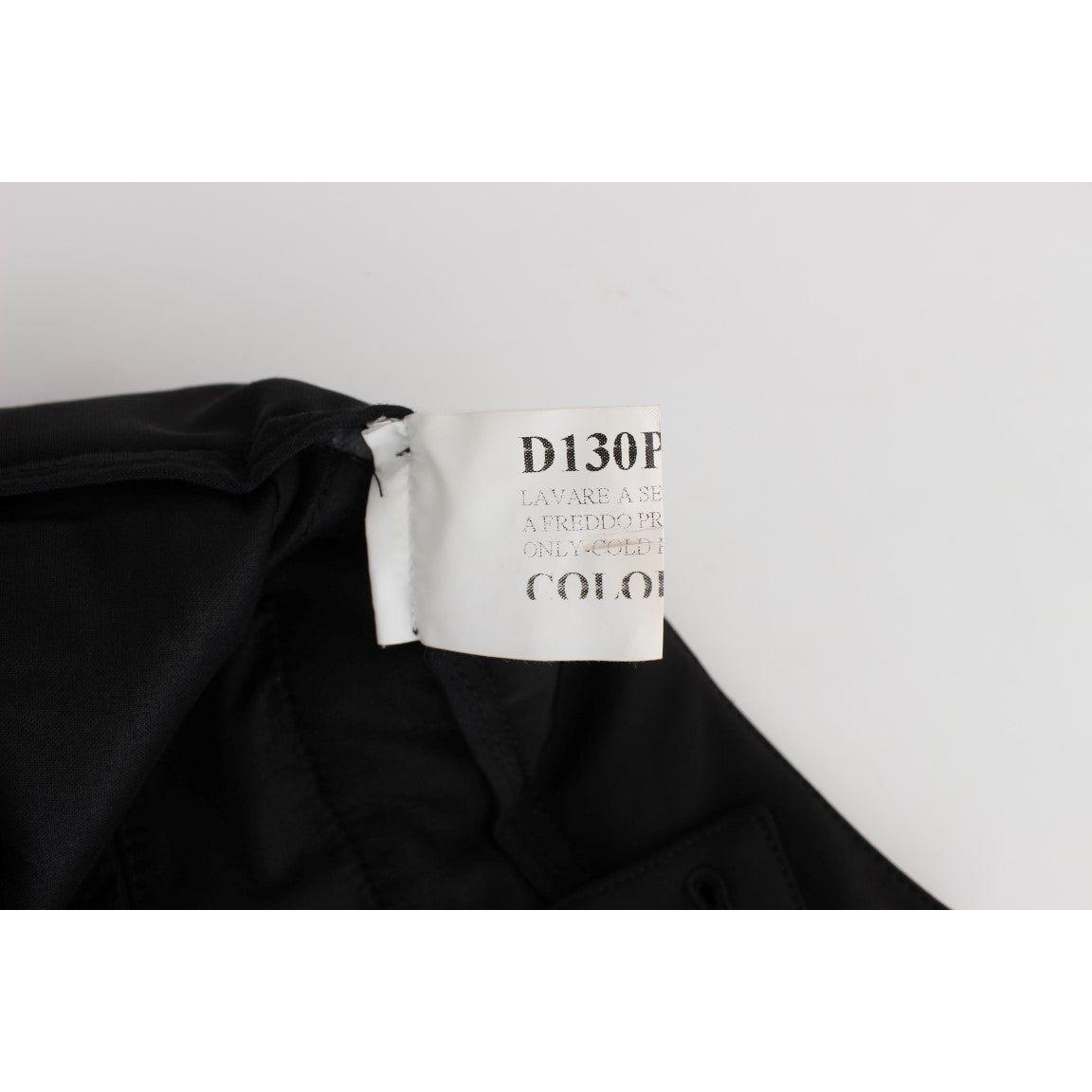 Ermanno Scervino Black Cotton Blend Capri Cropped Pants SIG30401-1