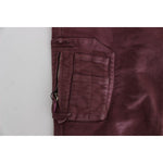 Ermanno Scervino Chic Bordeaux Capri Cropped Cargo Pants Ermanno Scervino Dark Slate Gray