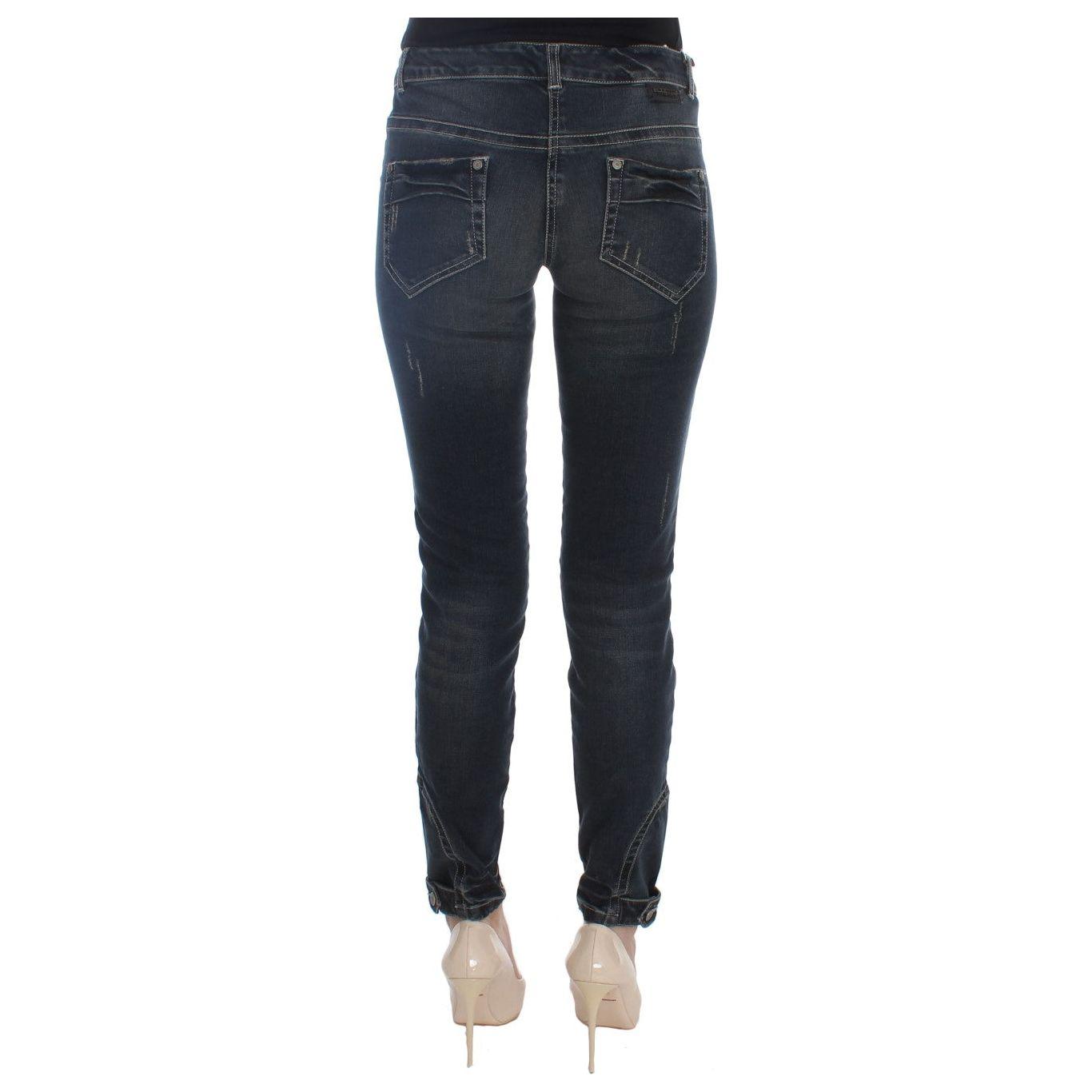 Ermanno Scervino Blue Cotton Blend Slim Fit Jeans SIG30417-1