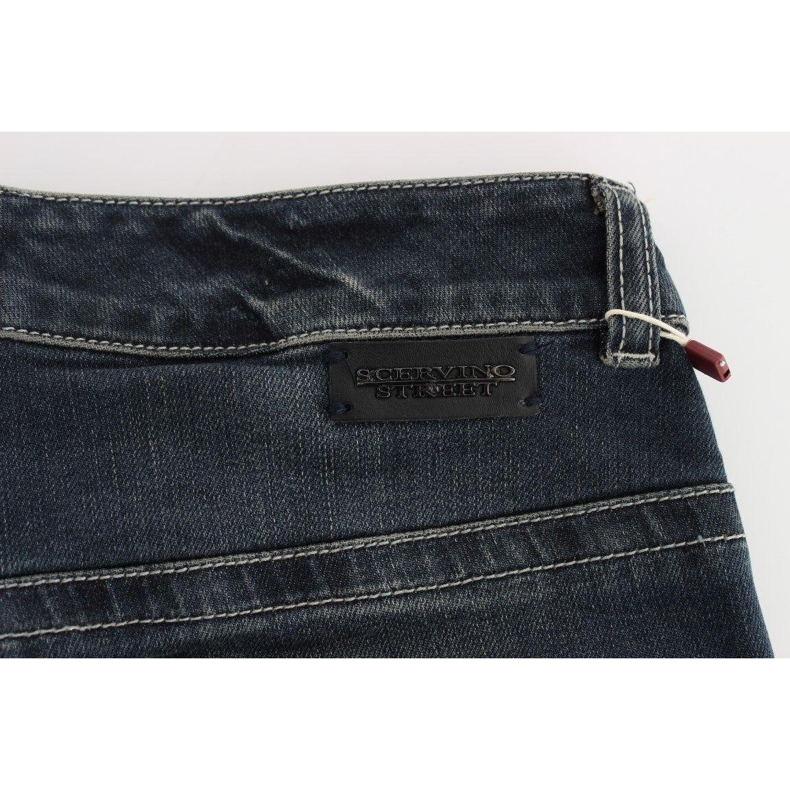 Ermanno Scervino Blue Cotton Blend Slim Fit Jeans SIG30417-1
