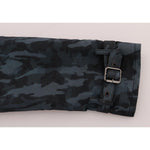 Dolce & Gabbana Blue Camouflage Trench Trench SIG60312-1
